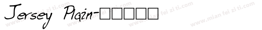 Jersey Plain字体转换